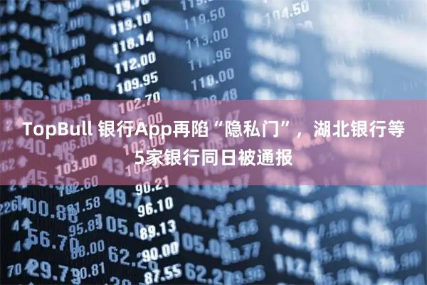 TopBull 银行App再陷“隐私门”，湖北银行等5家银行同日被通报