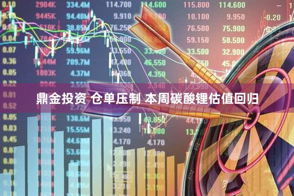 鼎金投资 仓单压制 本周碳酸锂估值回归
